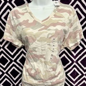 Old Navy Military Print V-Neck T-Shirt